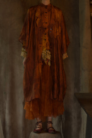 MUTEDANCE Loose printed and dyed silk coat MD21SS06